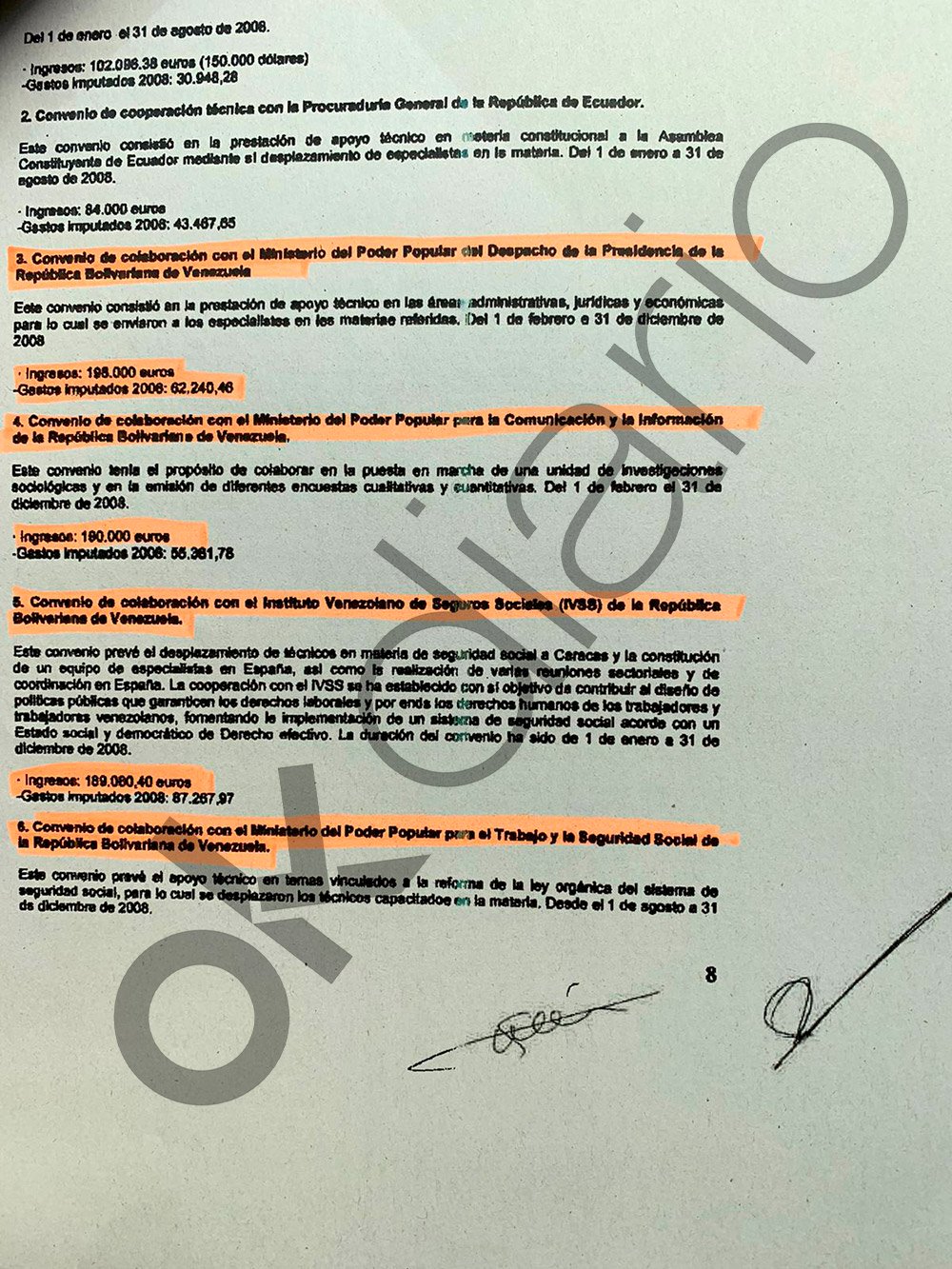 Delcy Rodríguez ordenó el pago de 1,8 millones a título personal a Pablo Iglesias y sus 8 compinches