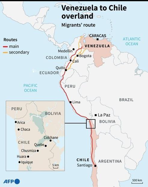 Venezuela to Chile overland